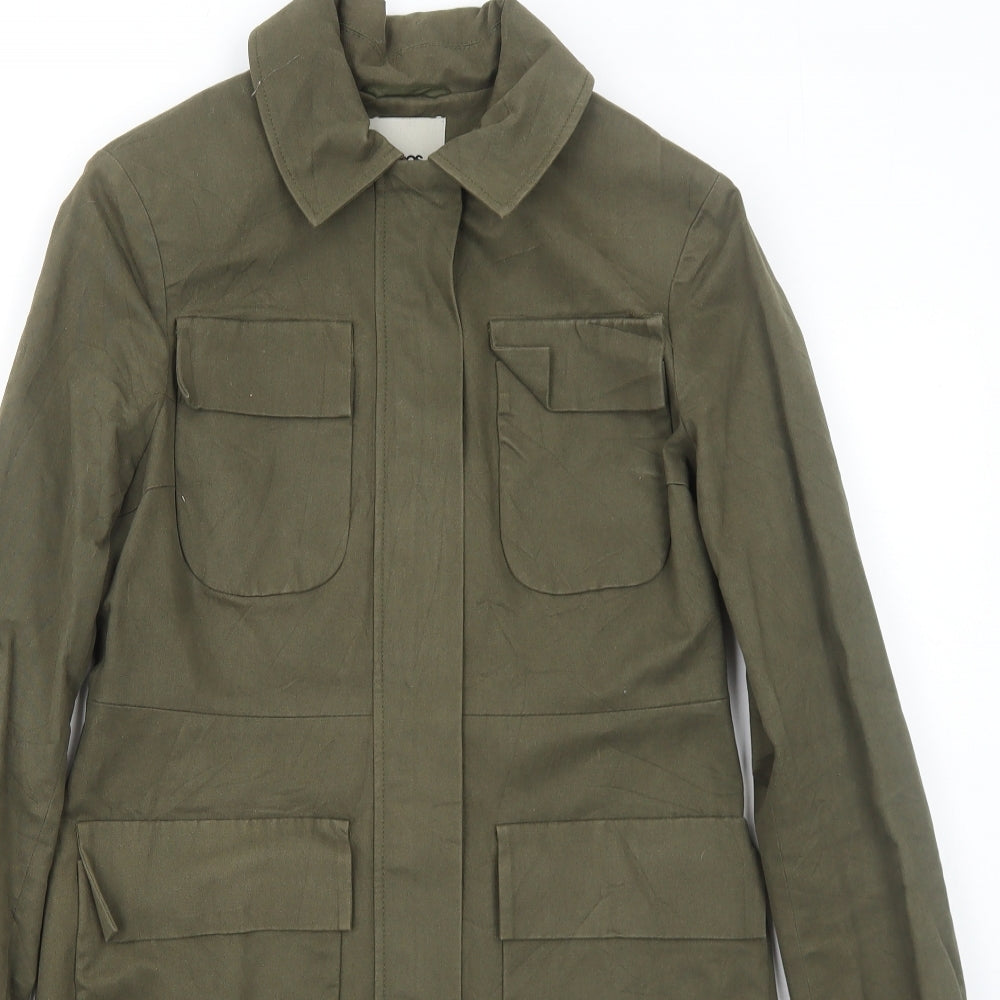 Womens UK Size 6 ASOS Green Rain Coat