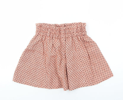 Lily.J London Womens Pink Polka Dot Viscose Skater Skirt One Size
