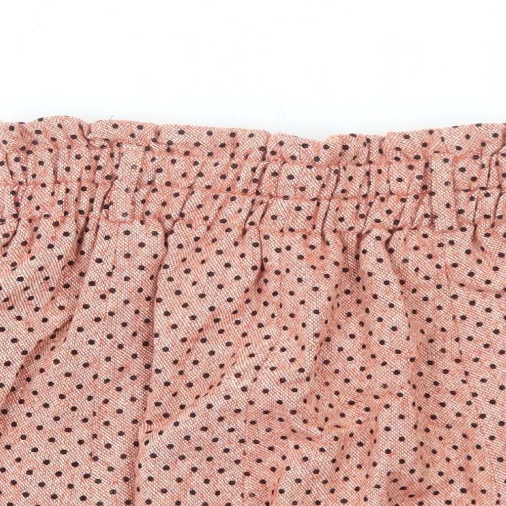 Lily.J London Womens Pink Polka Dot Viscose Skater Skirt One Size