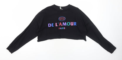 Womens UK Size 8 ASOS Black Pullover Sweatshirt