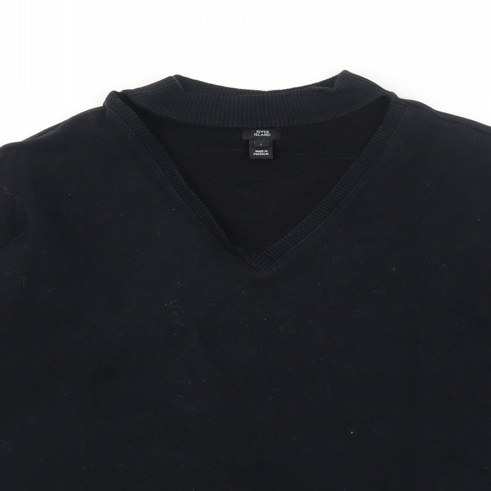 Womens UK Size S River Island Black Pullover Jumper