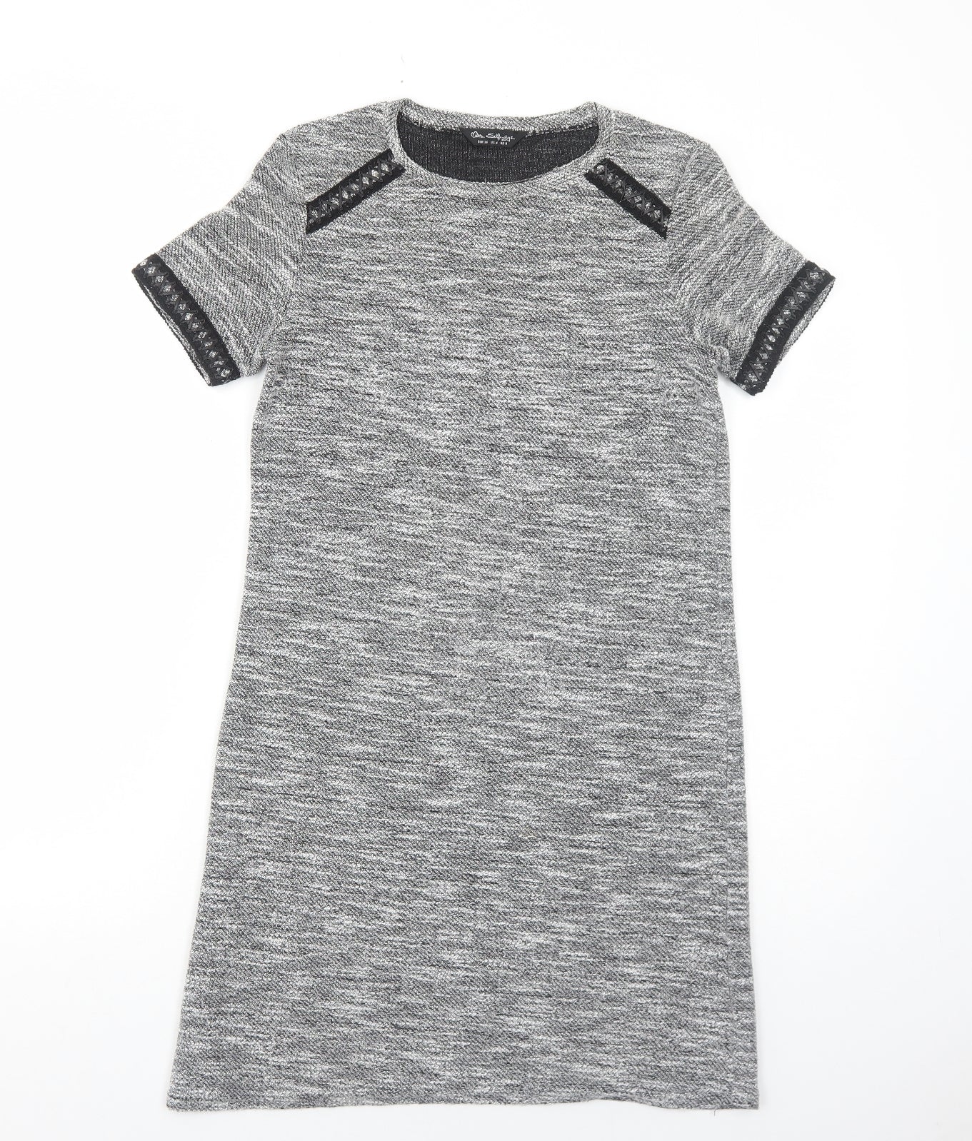 Miss Selfridge Womens Grey Polyester A-Line Size 8 Round Neck Pullover