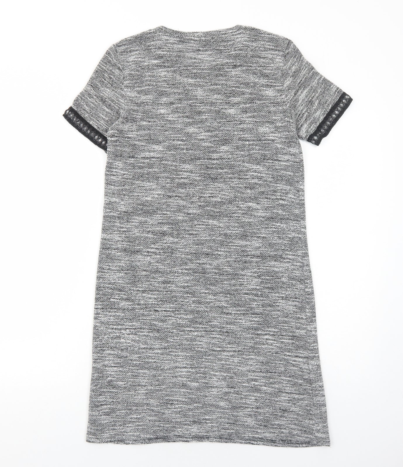 Miss Selfridge Womens Grey Polyester A-Line Size 8 Round Neck Pullover