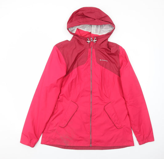 DECATHLON Womens Pink Windbreaker Coat Size L Zip