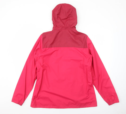 DECATHLON Womens Pink Windbreaker Coat Size L Zip