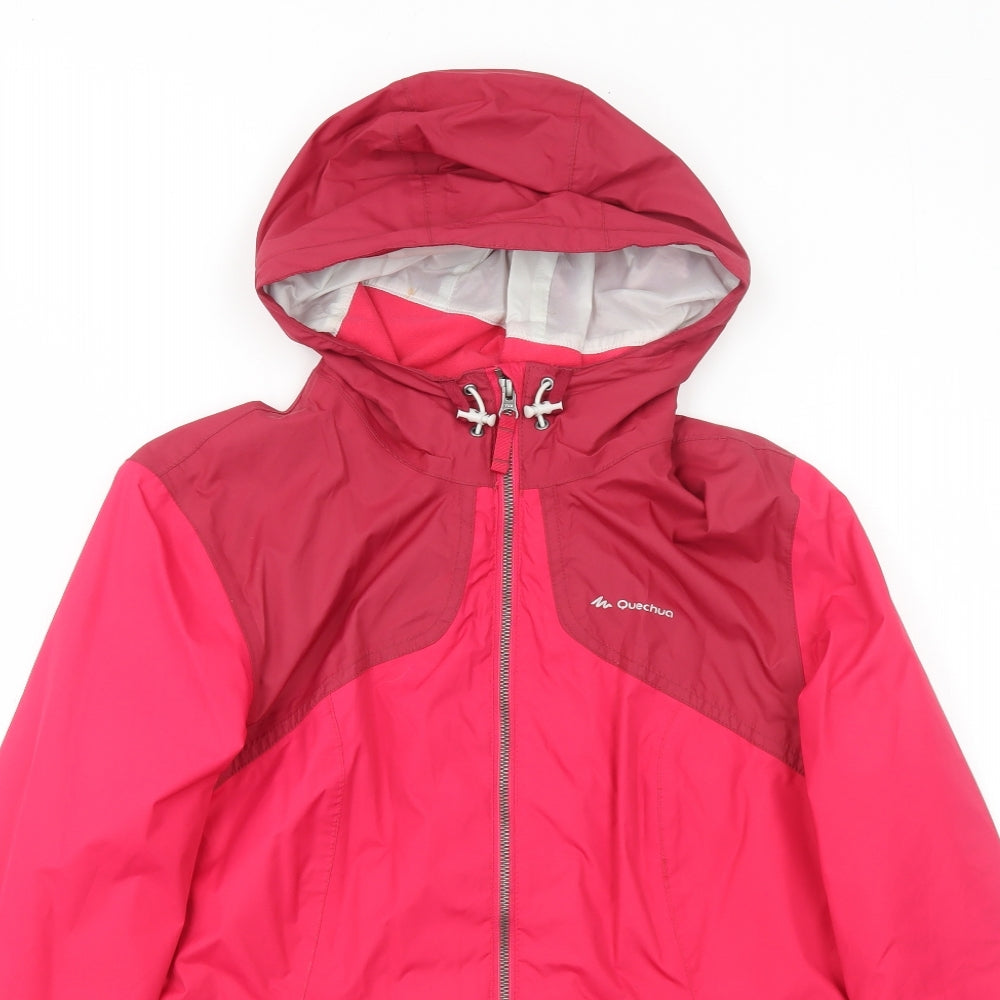 Womens UK Size L DECATHLON Pink Windbreaker Coat