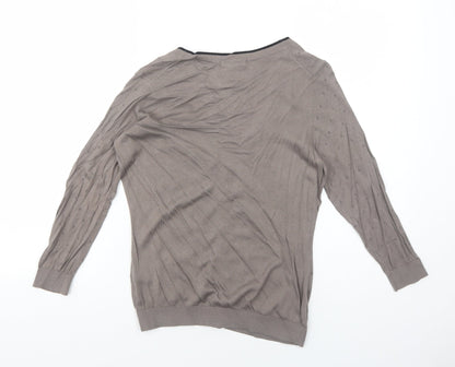 Womens UK Size S H&M Brown Cardigan Jumper