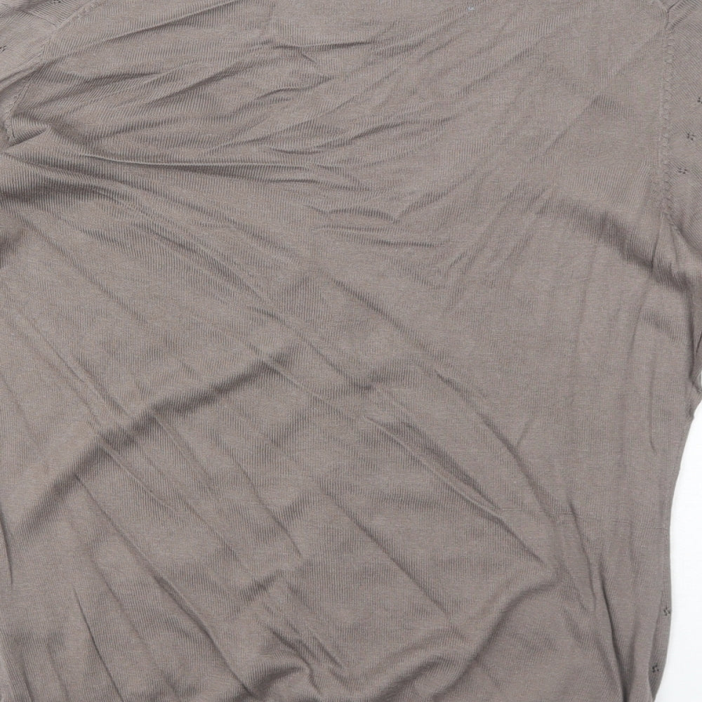 Womens UK Size S H&M Brown Cardigan Jumper