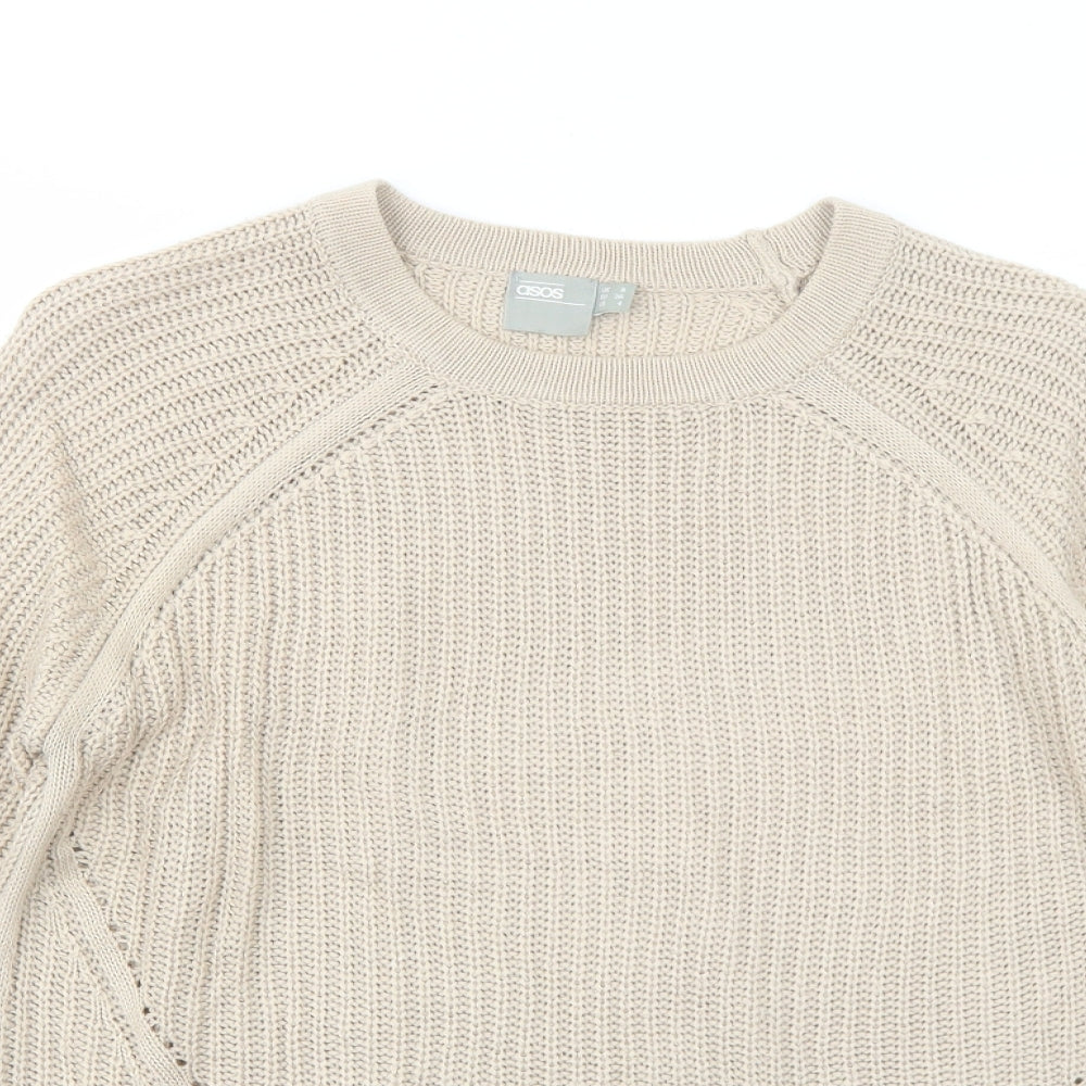 Womens UK Size 8 ASOS Beige Pullover Jumper