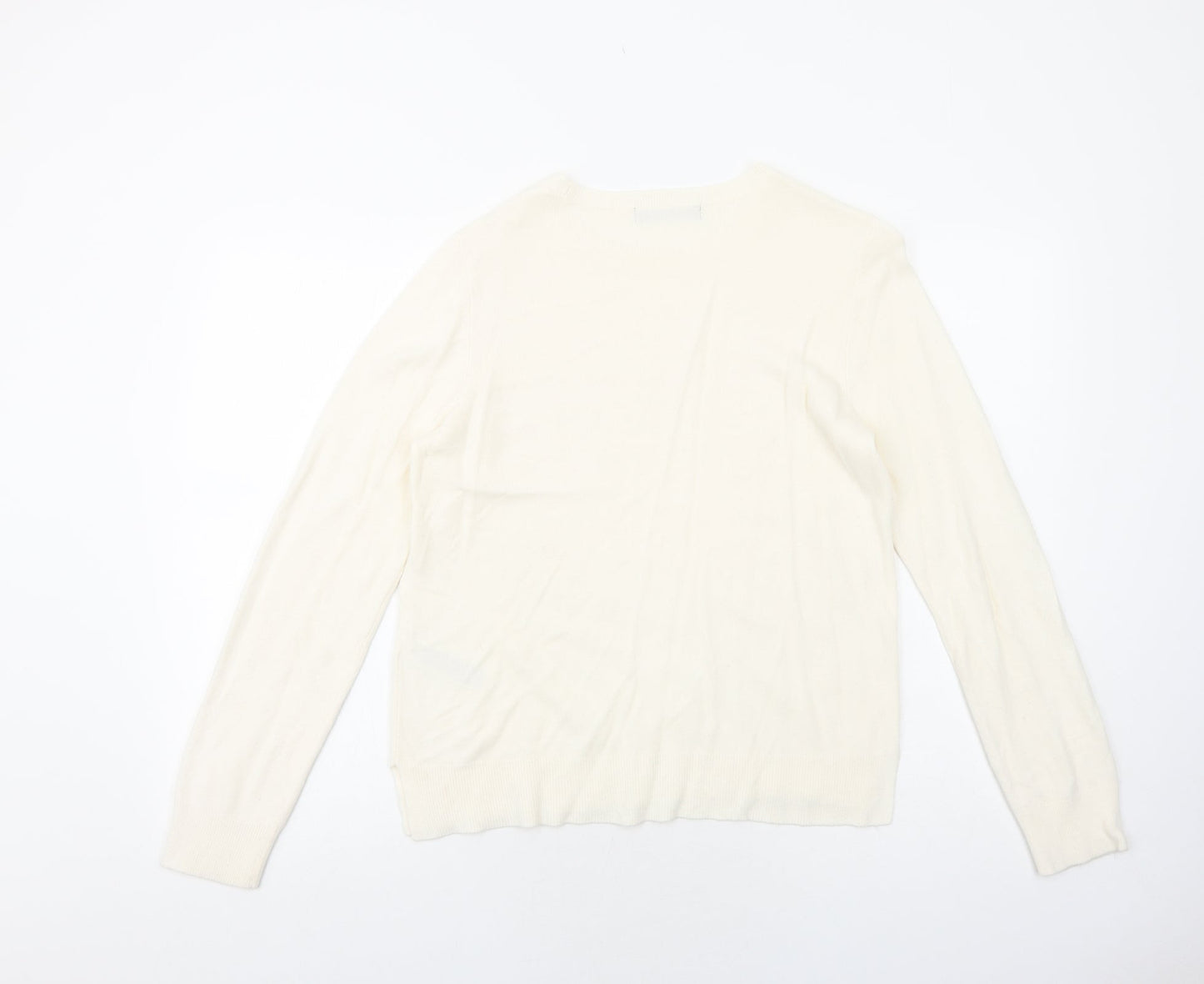 Womens UK Size 16 Marks and Spencer Ivory Pullover Jumper