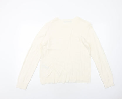 Womens UK Size 16 Marks and Spencer Ivory Pullover Jumper