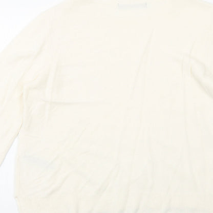 Womens UK Size 16 Marks and Spencer Ivory Pullover Jumper