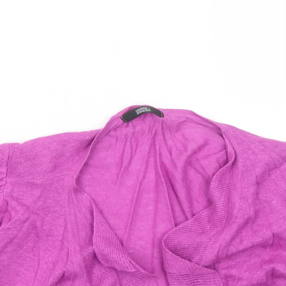 Womens UK Size 8 Marks and Spencer Purple Cardigan Jumper