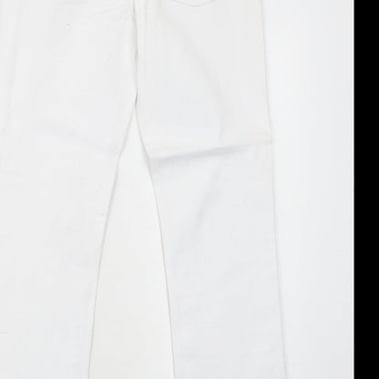 Womens UK Size 10 Onado Regular Fit Straight White Jeans