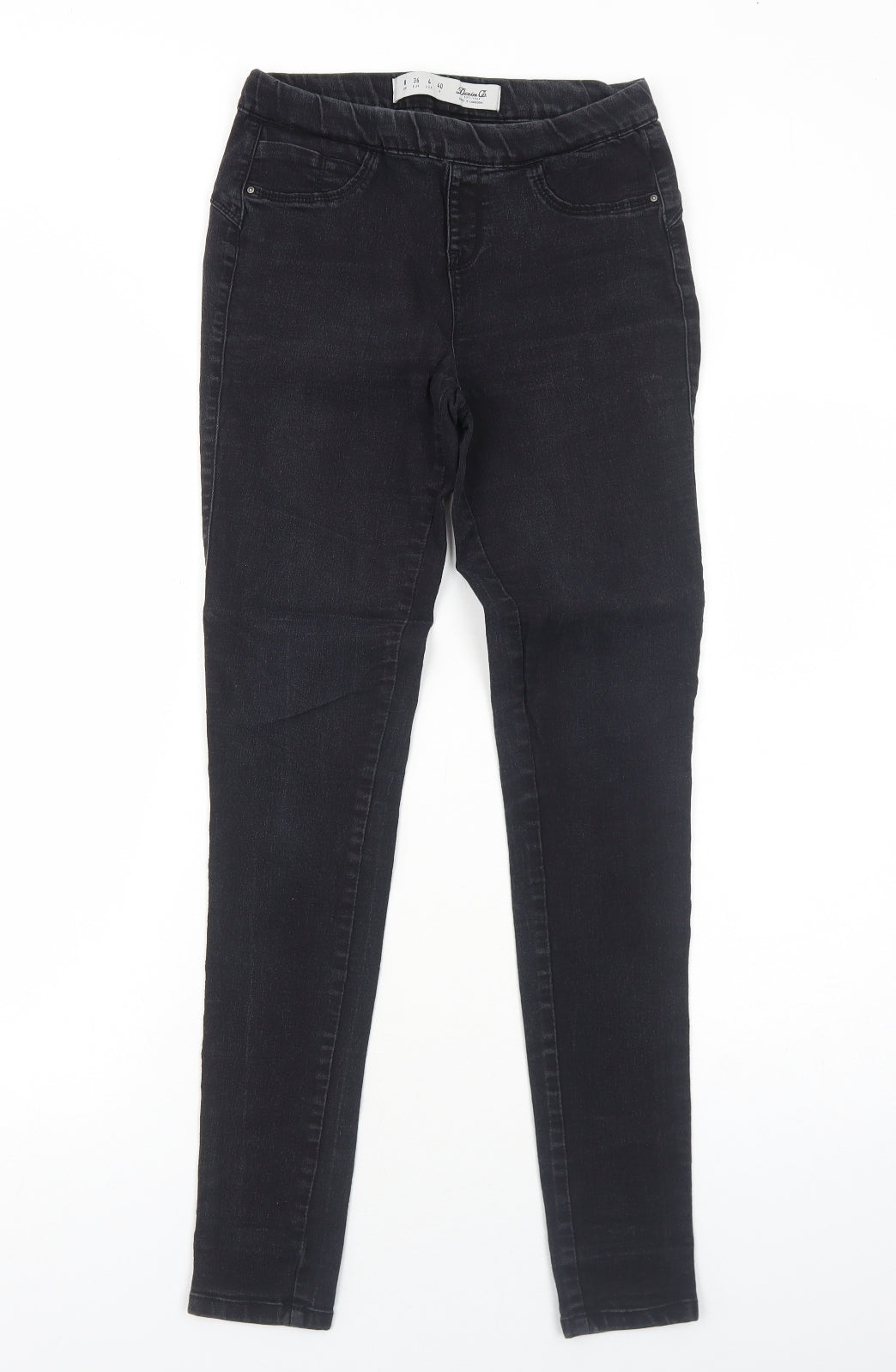 Primark Womens Black Cotton Jegging Jeans Size 8 Regular