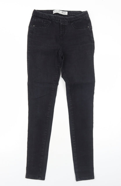 Primark Womens Black Cotton Jegging Jeans Size 8 Regular