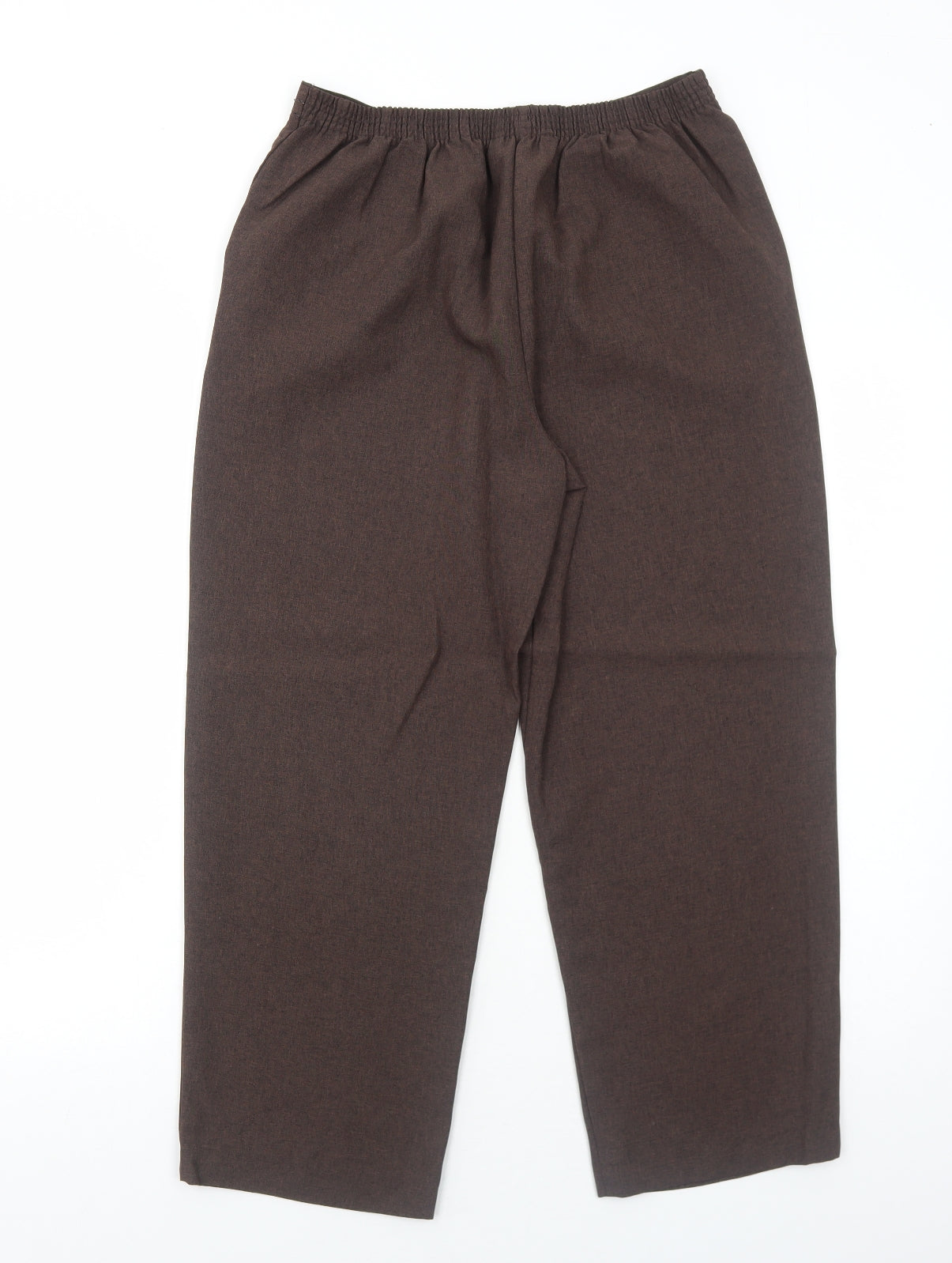 Bonmarché Womens Brown Polyester Trousers Size 12 Regular