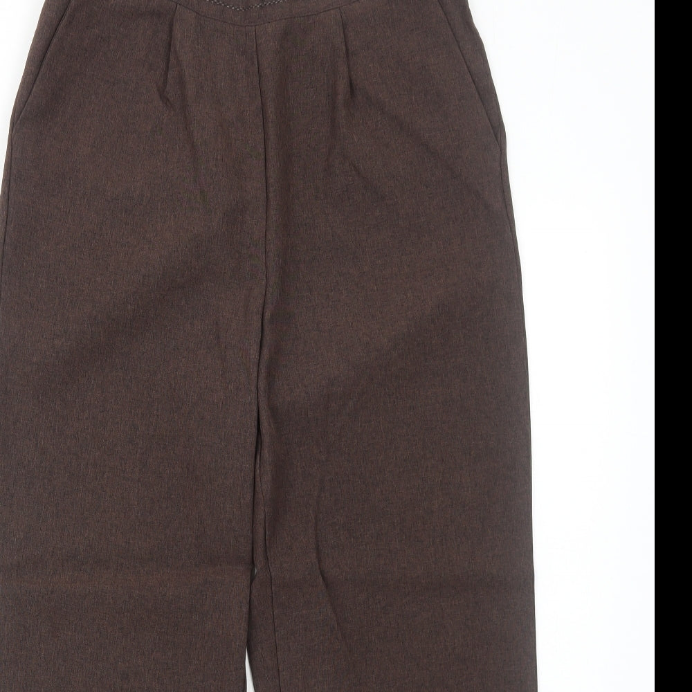 Bonmarché Womens Brown Polyester Trousers Size 12 Regular