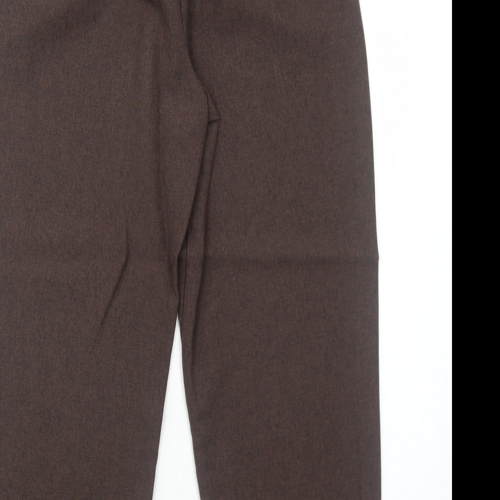 Bonmarché Womens Brown Polyester Trousers Size 12 Regular