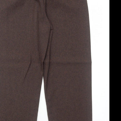 Bonmarché Womens Brown Polyester Trousers Size 12 Regular