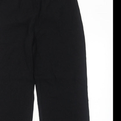 AMARANTO Womens Black Polyester Trousers Size 12 Regular Zip