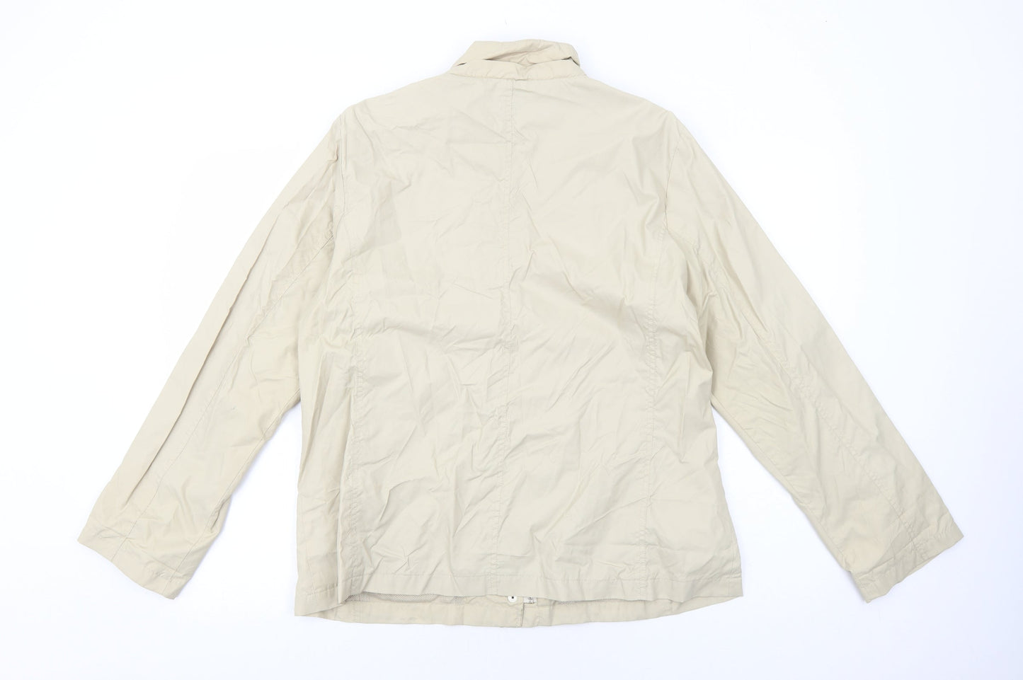 Maine Womens Beige Windbreaker Coat Size 16 Zip