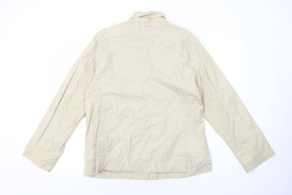 Maine Womens Beige Windbreaker Coat Size 16 Zip