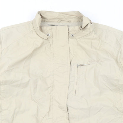 Maine Womens Beige Windbreaker Coat Size 16 Zip
