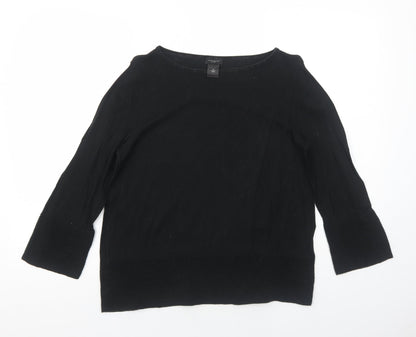 Womens UK Size M Ann Taylor Black Basic Blouse