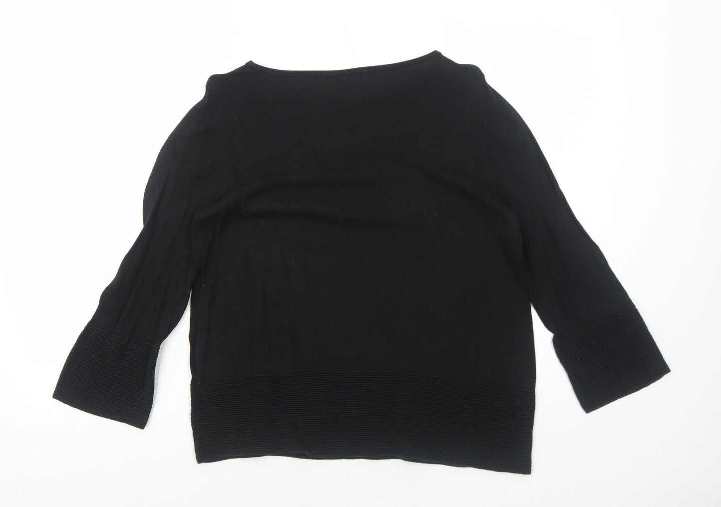 Womens UK Size M Ann Taylor Black Basic Blouse