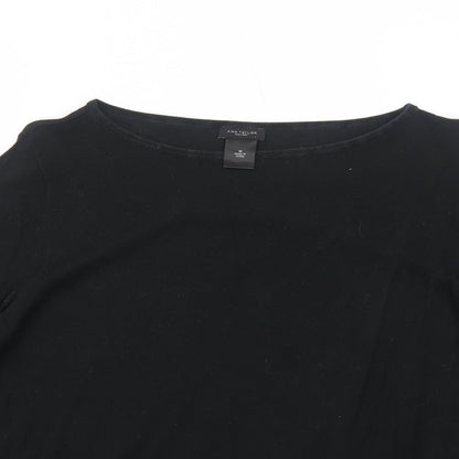 Womens UK Size M Ann Taylor Black Basic Blouse