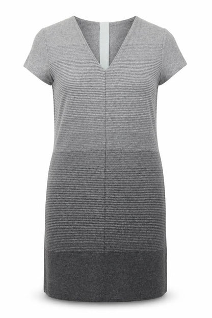 NEXT Womens Grey Wool Jumper Dress Size 10 V-Neck Zip