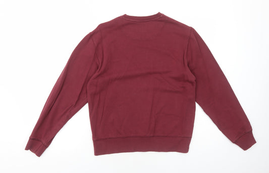 F&F Mens Red Cotton Pullover Sweatshirt Size S - Nishi Ku Yokohama