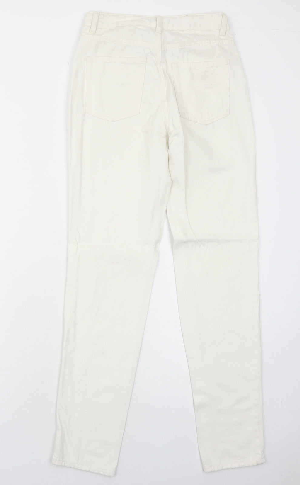 Womens UK Size 4 H&M Regular Fit Skinny White Jeans