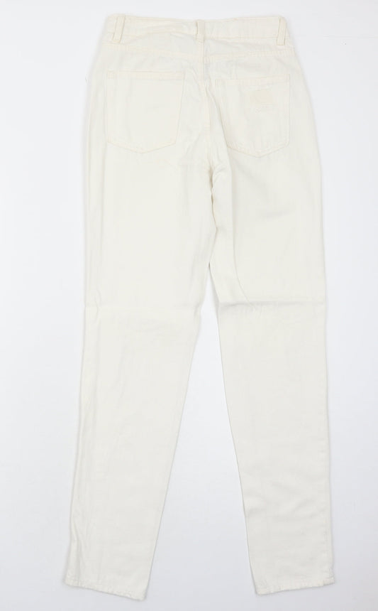 Womens UK Size 4 H&M Regular Fit Skinny White Jeans