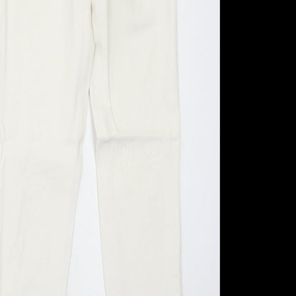 Womens UK Size 4 H&M Regular Fit Skinny White Jeans