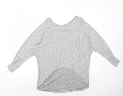 Womens UK Size 10 Izabel London Grey Basic Blouse