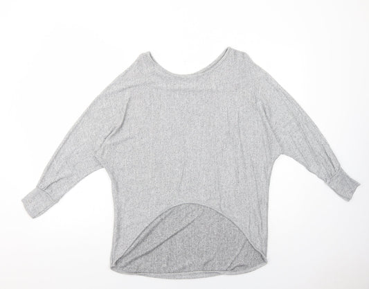 Womens UK Size 10 Izabel London Grey Basic Blouse