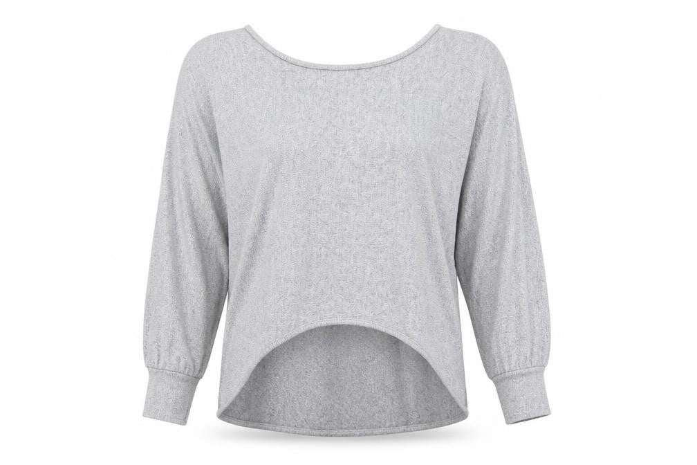 Womens UK Size 10 Izabel London Grey Basic Blouse
