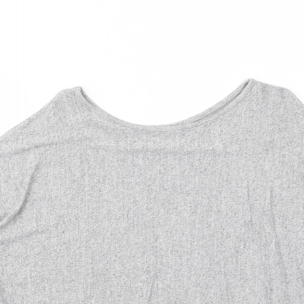Womens UK Size 10 Izabel London Grey Basic Blouse