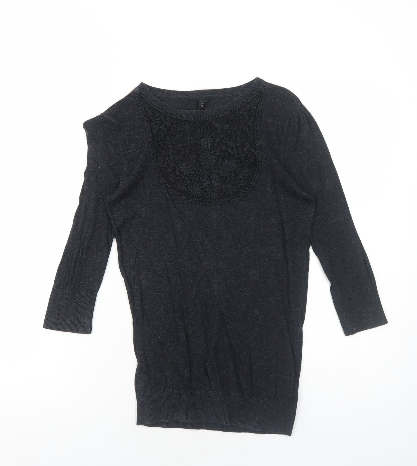 Womens UK Size 8 Topshop Grey Pullover Jumper