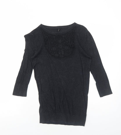 Womens UK Size 8 Topshop Grey Pullover Jumper