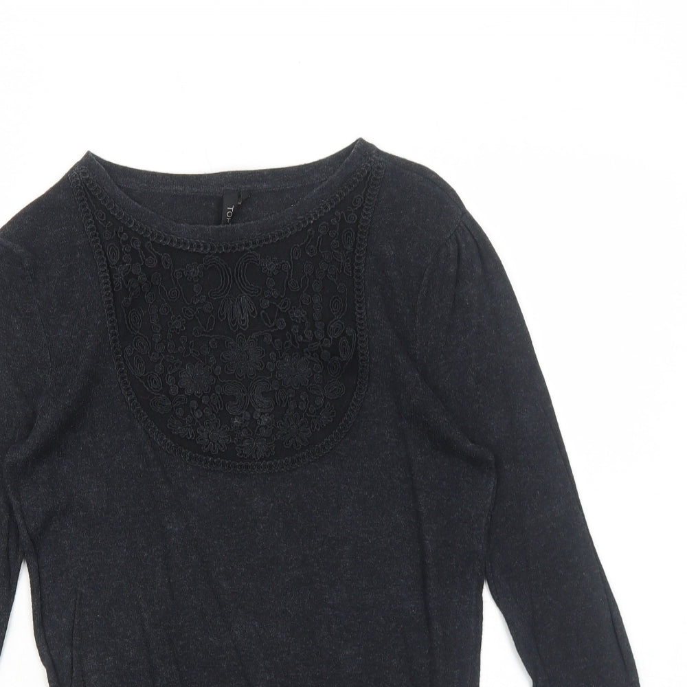 Womens UK Size 8 Topshop Grey Pullover Jumper