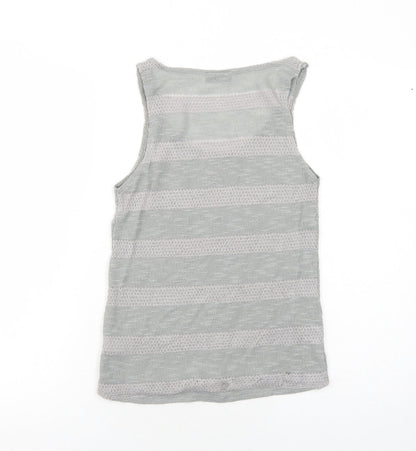 Womens UK Size 8 Topshop Grey Basic Tank