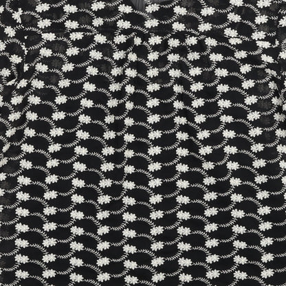 Womens UK Size 8 Marks and Spencer Black Basic Button-Up