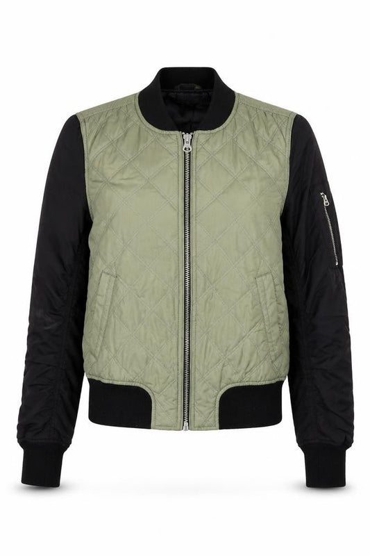 Womens UK Size 6 Topshop Green Bomber Jacket