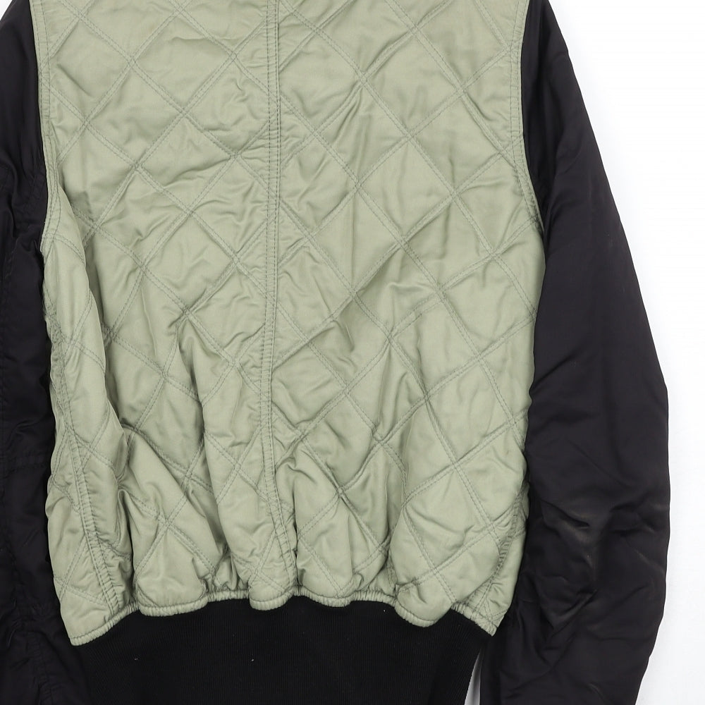 Womens UK Size 6 Topshop Green Bomber Jacket