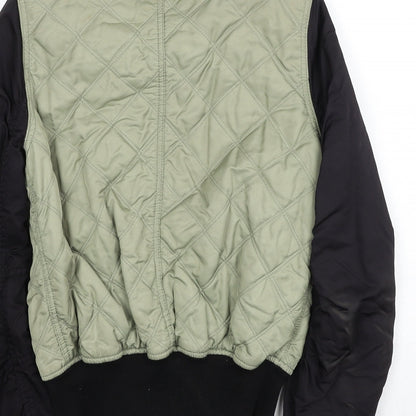 Womens UK Size 6 Topshop Green Bomber Jacket
