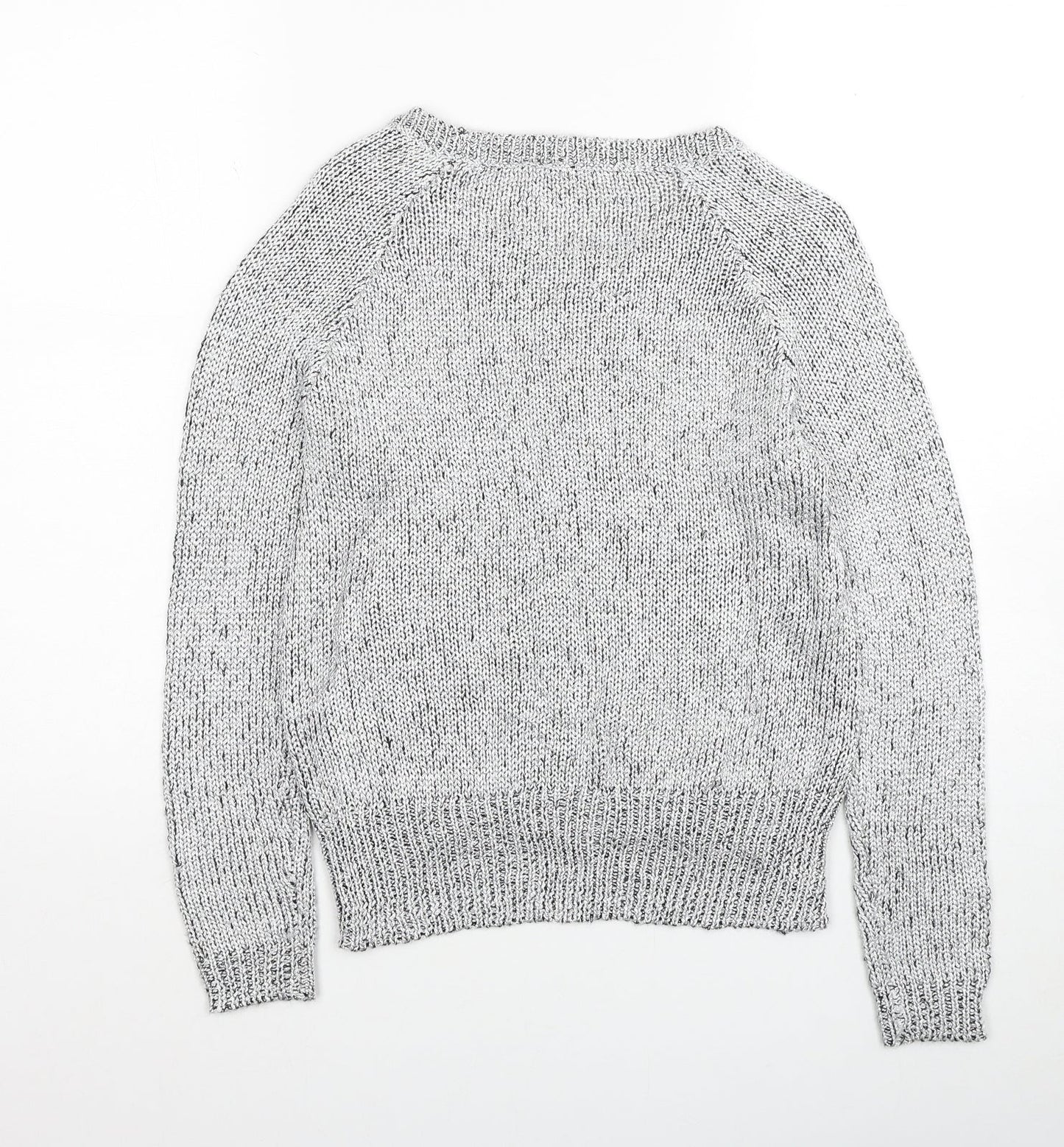 Womens UK Size XS H&M Silver Pullover Jumper