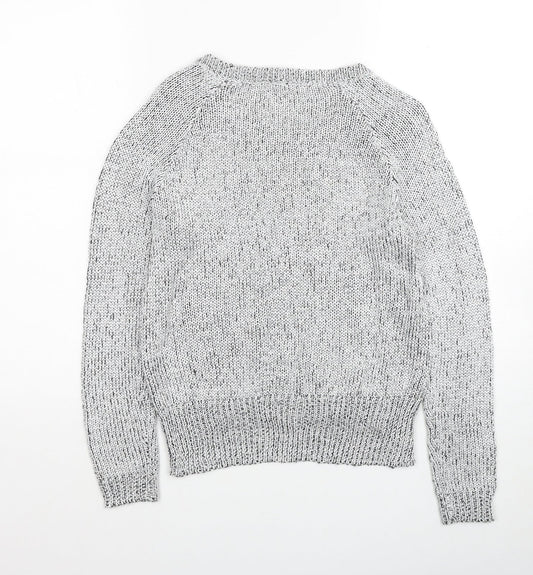 Womens UK Size XS H&M Silver Pullover Jumper